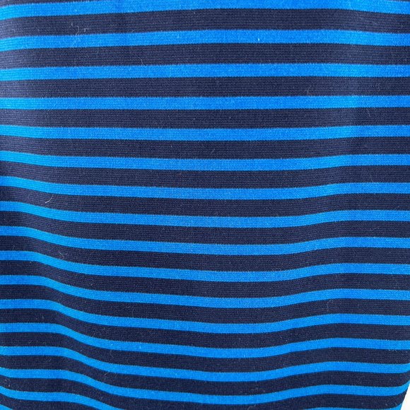 Preppy! Draper James Black & Royal Blue Stripes Tulip Hem Mini Dress Siz… - Picture 7 of 13